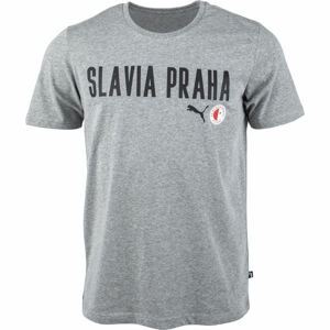Puma Slavia Prague Graphic Tee DBLU Férfi póló, szürke, méret 2XL