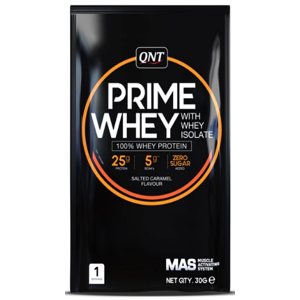 Fehérje porok QNT PRIME WHEY- 100 % Whey Isolate & Concentrate Blend 30 g Salted Caramel