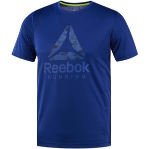 Reebok RUN GRAPHIC TEE kék XL - Férfi futó felső