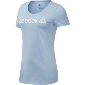 Reebok LINEAR READ SCOOP NECK kék XL - Női póló