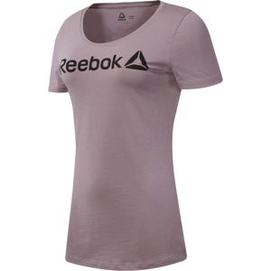 Reebok LINEAR READ SCOOP NECK rózsaszín XL - Női póló