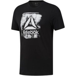 Reebok GS STAMPED LOGO CREW fekete XL - Férfi póló