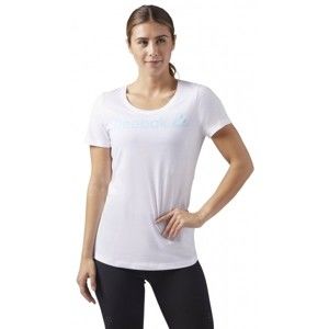 Reebok REEBOK LINEAR READ SCOOP NECK fehér XL - Női sportos póló