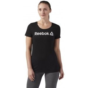 Reebok REEBOK LINEAR READ SCOOP NECK fekete M - Női sportos póló