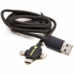 RIDGEMONKEY VAULT USB-A TO MULTI OUT CABLE 2M Töltőkábel, fekete, méret UNI