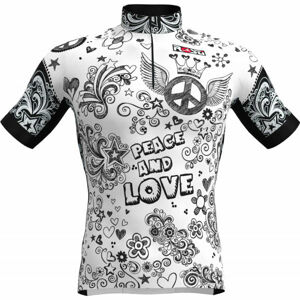 Rosti PACE AND LOVE Férfi kerékpáros mez, fehér, méret XXXXL