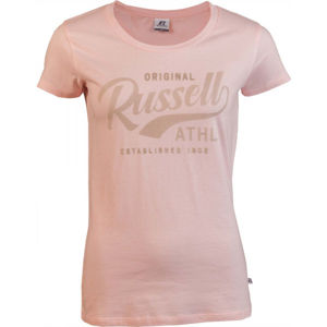 Russell Athletic ORIGINAL S/S CREWNECK TEE SHIRT Női póló, rózsaszín, méret