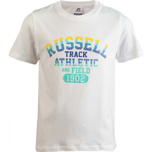 Russell Athletic TRACK SS/S CREWNECK TEE SHIRT fehér 140 - Gyerek póló
