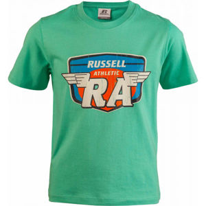 Russell Athletic WINGS S/S CREWNECK TEE SHIRT zöld 164 - Gyerek póló
