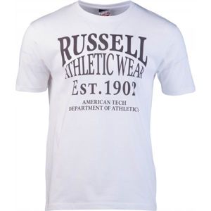 Russell Athletic AMERICAN TECH S/S CREWNECK TEE SHIRT fehér S - Férfi póló