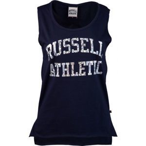 Russell Athletic CLASSIC PRINTED SINGLET sötétkék S - Női ujjatlan felső