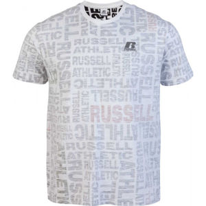 Russell Athletic AOP PRINTED S/S CREWNECK TEE SHIRT fehér XL - Férfi póló