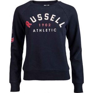 Russell Athletic BADGED-CREWNECK RAGLAN SWEATSHIRT sötétkék XS - Női pulóver