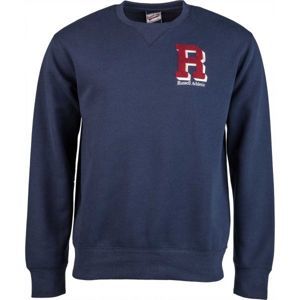Russell Athletic CREW NECK SWEATSHIRT - R CHENILLE EMBROIDERY sötétkék S - Férfi pulóver