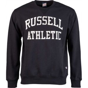 Russell Athletic CREW NECK TACKLE TWILL SWEATSHIRT fekete S - Férfi pulóver