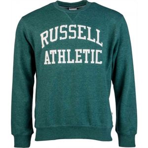 Russell Athletic CREW NECK TACKLE TWILL SWEATSHIRT sötétzöld M - Férfi pulóver
