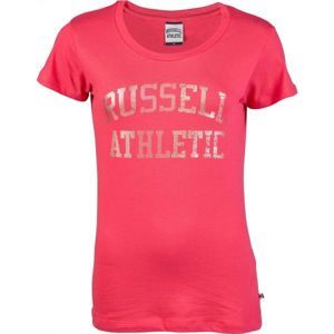 Russell Athletic ICONIC ARCH LOGO PRINT rózsaszín S - Női póló