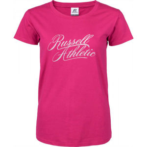 Russell Athletic S/S CREWNECK TEE SHIRT SMU Női póló, rózsaszín,fehér, méret