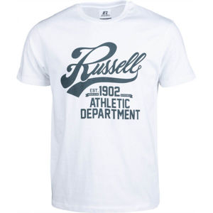 Russell Athletic SCRIPT S/S CREWNECK TEE SHIRT fehér S - Férfi póló