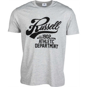 Russell Athletic SCRIPT S/S CREWNECK TEE SHIRT szürke XL - Férfi póló