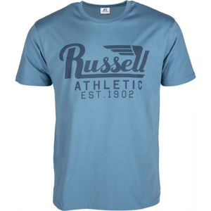 Russell Athletic WING S/S CREWNECK TEE SHIRT kék M - Férfi póló