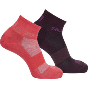 Salomon EVASION 2-PACK rózsaszín S - Uniszex zokni