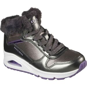 Skechers UNO - COZY ON AIR Gyerek téli cipő, szürke, veľkosť 29