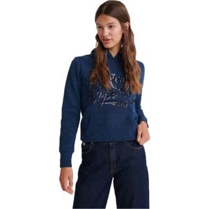 Superdry THE REAL TONAL kék 10 - Női pulóver