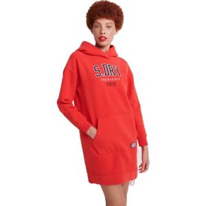 Superdry TRACK&FIELD STATEMENT BACK SWEAT DRESS piros 10 - Női ruha