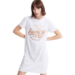 Superdry CORE T-SHIRT DRESS Női ruha, fehér, méret 10