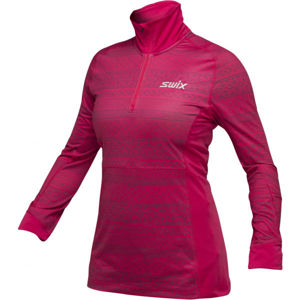 Swix MYRENE ZIP W rózsaszín XL - Dizájnos női pulóver
