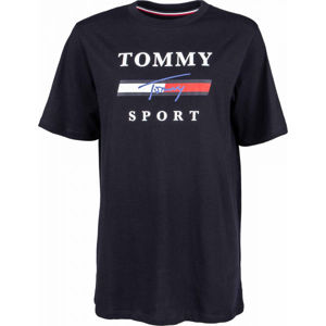 Tommy Hilfiger GRAPHICS  BOYFRIEND TOP Női póló, sötétkék, méret L