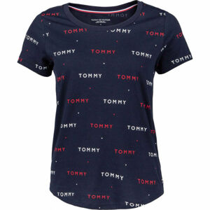 Tommy Hilfiger SS TEE PRINT Női póló, sötétkék, méret S