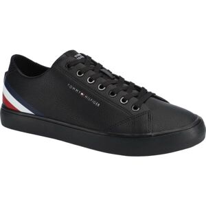Tommy Hilfiger VULC CORE LOW LTH STRIPES Férfi sneakers, fekete, méret