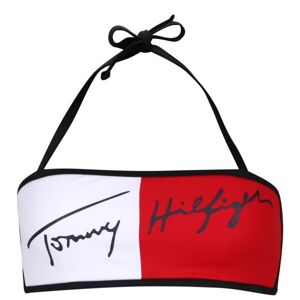 Tommy Hilfiger TRUE TOMMY 2.0-S-FIXED BANDEAU Női bikini felső, fehér, méret M