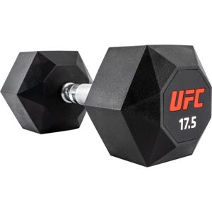 UFC OCTAGON DUMBBELL 17.5 KG Hatszögletű kézi súlyzó, fekete, méret 17,5 KG