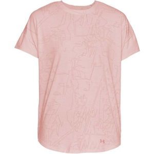 Under Armour UNSTOPPABLE BURNOUT SHORTSLEEVE világos rózsaszín XS - Női póló