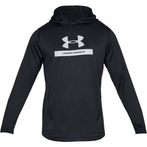 Under Armour MK1 TERRY GRAPHIC HOODIE fekete L - Férfi pulóver