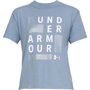 Under Armour GRAPHIC SQUARE LOGO GIRLFRIEND CREW kék XS - Női póló