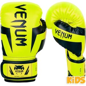 Venum ELITE BOXING GLOVES KIDS - EXCLUSIVE FLUO Gyerek bokszkesztyű, fényvisszaverő neon, veľkosť M