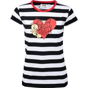 LOONEY TUNES TWEETY HEART Női póló, fekete, veľkosť XL